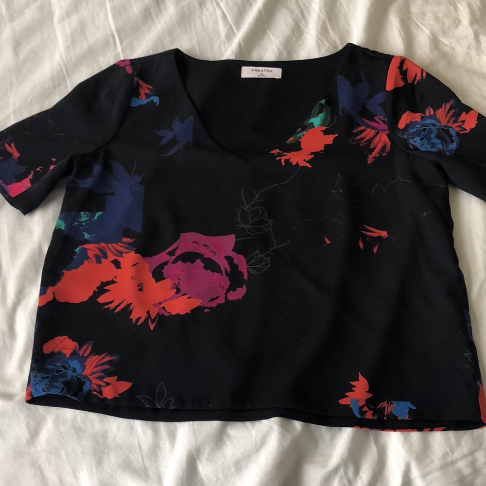 Babaton Aritzia Randy Blouse Campanula XS Black